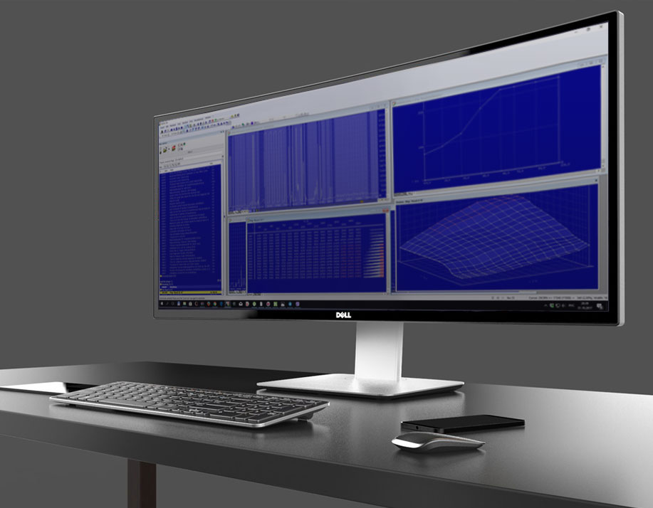 WinOLS map editor on a widescreen monitor