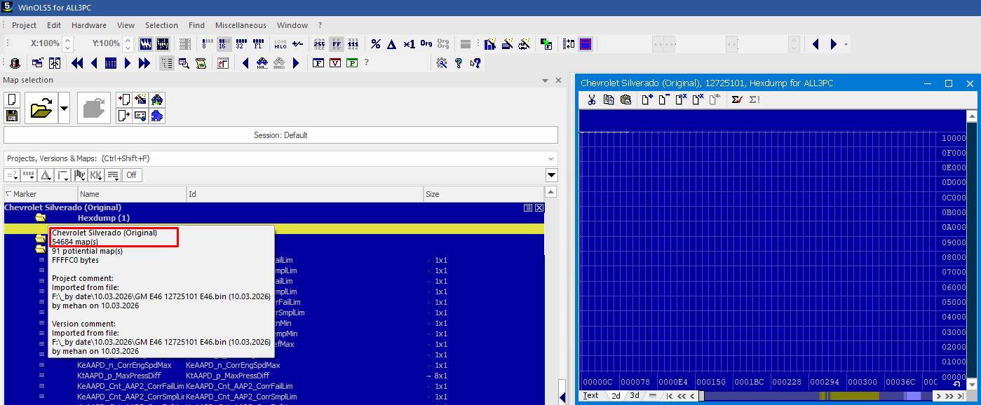 DAMOS map pack for ACDelco E46 OS 12725101 — damos full map pack