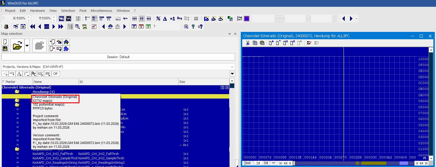 DAMOS map pack for ACDelco E46 OS 24000072 — damos full map pack